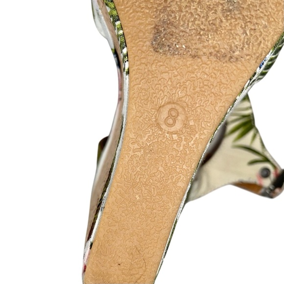 Lust For Life Floral Print Cork Wedge Sandals Sz 8 - Picture 5 of 7